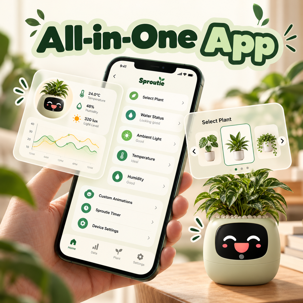 Sproutie™ - Smart Ai Plant Pet